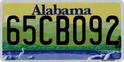 AL license plate 65CB092