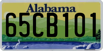 AL license plate 65CB101