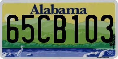 AL license plate 65CB103