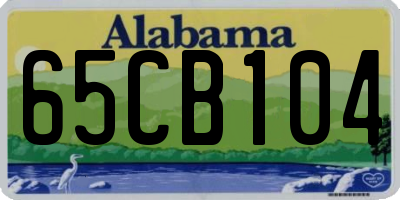 AL license plate 65CB104