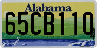 AL license plate 65CB110