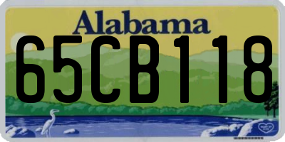 AL license plate 65CB118