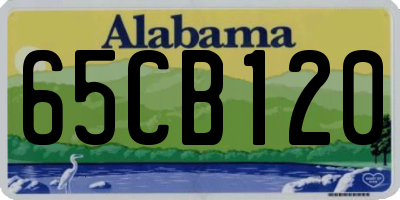 AL license plate 65CB120