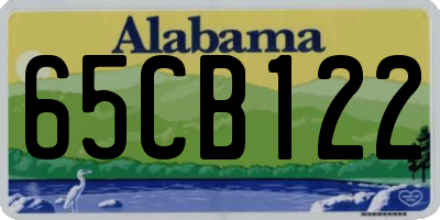 AL license plate 65CB122