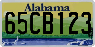 AL license plate 65CB123