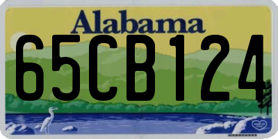 AL license plate 65CB124