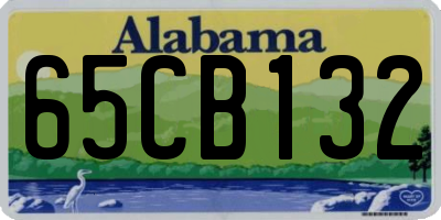 AL license plate 65CB132