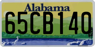AL license plate 65CB140
