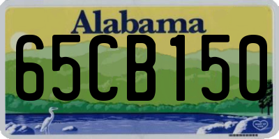 AL license plate 65CB150
