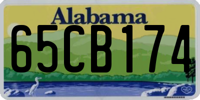 AL license plate 65CB174