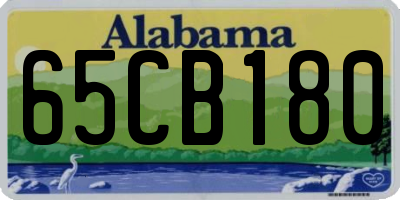 AL license plate 65CB180