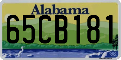 AL license plate 65CB181