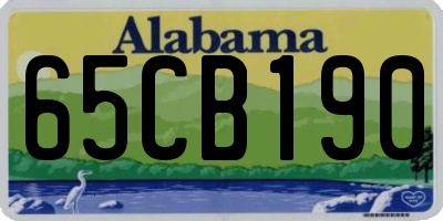 AL license plate 65CB190