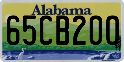 AL license plate 65CB200