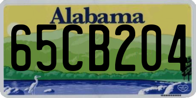 AL license plate 65CB204