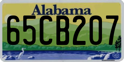AL license plate 65CB207