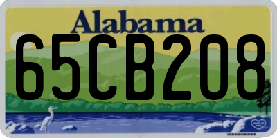 AL license plate 65CB208