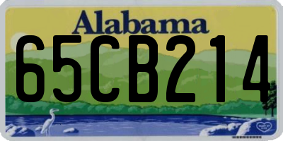 AL license plate 65CB214