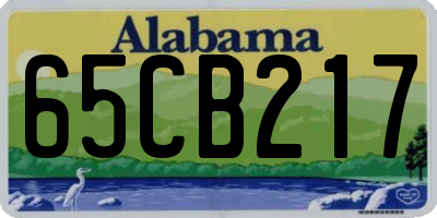 AL license plate 65CB217