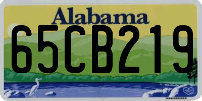 AL license plate 65CB219