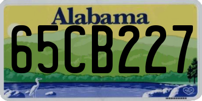 AL license plate 65CB227