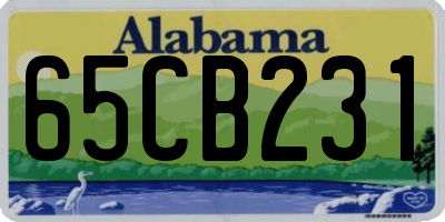 AL license plate 65CB231