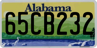 AL license plate 65CB232