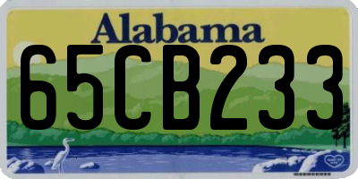 AL license plate 65CB233