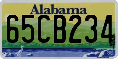 AL license plate 65CB234