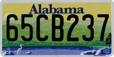 AL license plate 65CB237