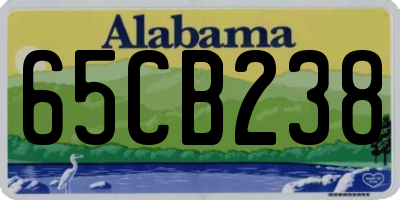 AL license plate 65CB238