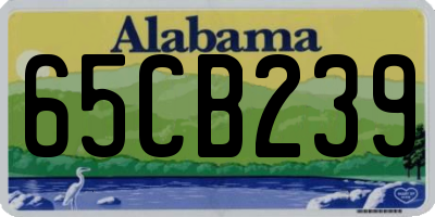 AL license plate 65CB239
