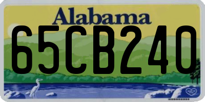 AL license plate 65CB240