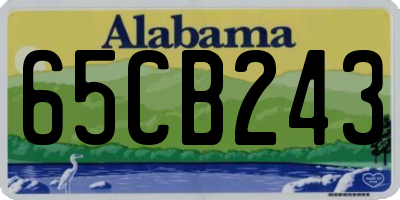 AL license plate 65CB243