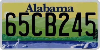 AL license plate 65CB245