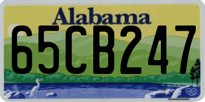 AL license plate 65CB247
