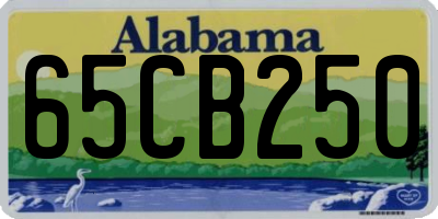 AL license plate 65CB250