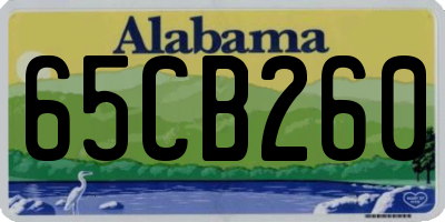 AL license plate 65CB260