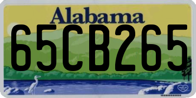 AL license plate 65CB265