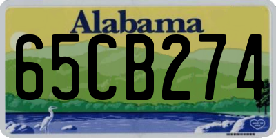 AL license plate 65CB274