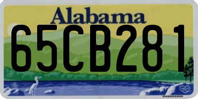 AL license plate 65CB281