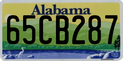 AL license plate 65CB287