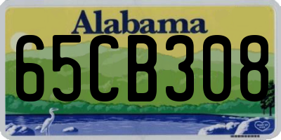 AL license plate 65CB308