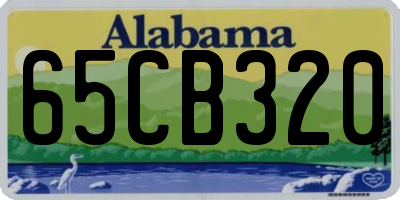 AL license plate 65CB320