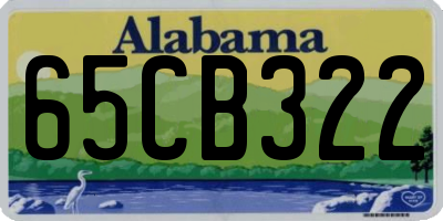 AL license plate 65CB322