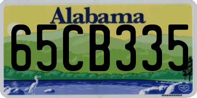 AL license plate 65CB335