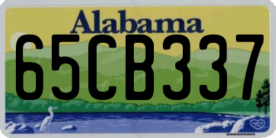 AL license plate 65CB337