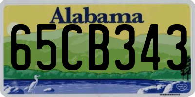 AL license plate 65CB343