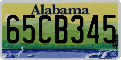 AL license plate 65CB345