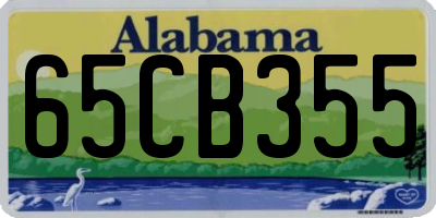 AL license plate 65CB355